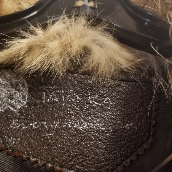 Tatonka Fine Leather Fur Collar Beaded Jacket fits M/L - Picture 6 of 8